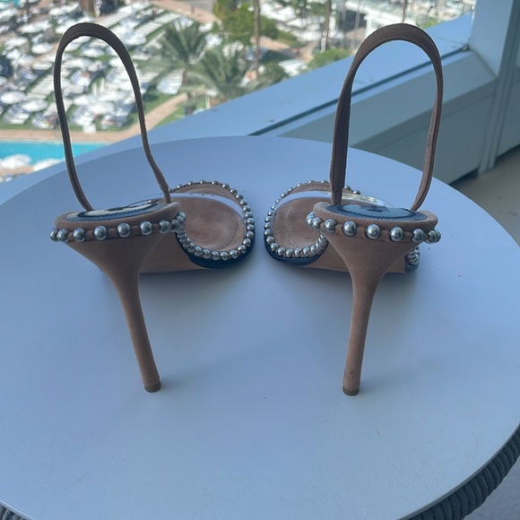 Alexander Wang Beige Suede & PVC Nova Slingback Sandals 🤎 - Picture 9 of 17